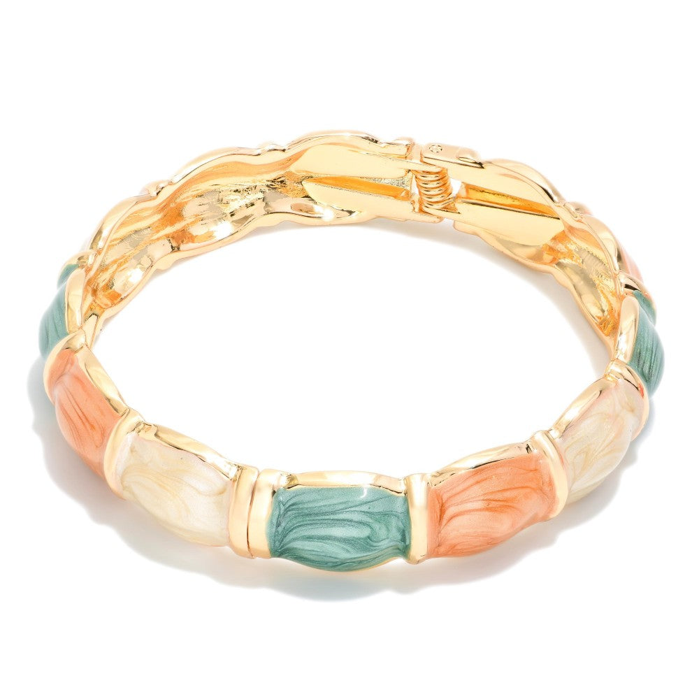 Marbled Glow Bangle Bracelet
