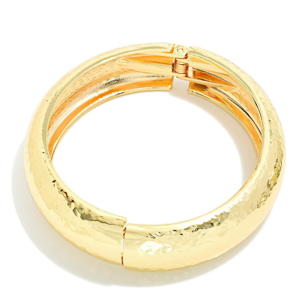 Hammered Gold Bangle