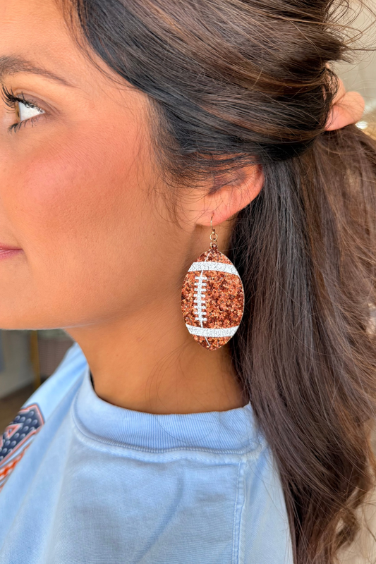 Football Sparkle Earrings
