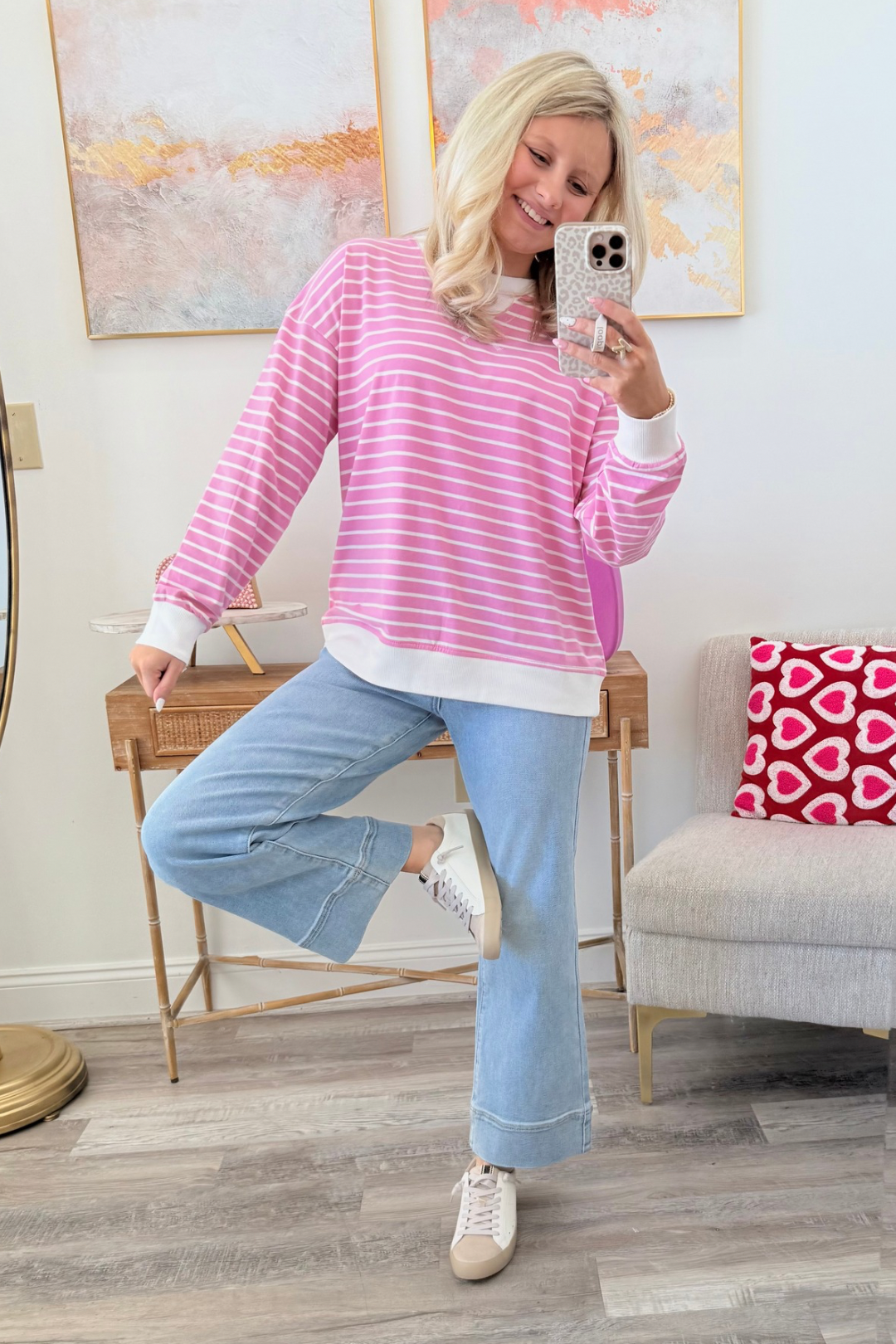 Cotton Candy Striped Pullover  **Final Sale**