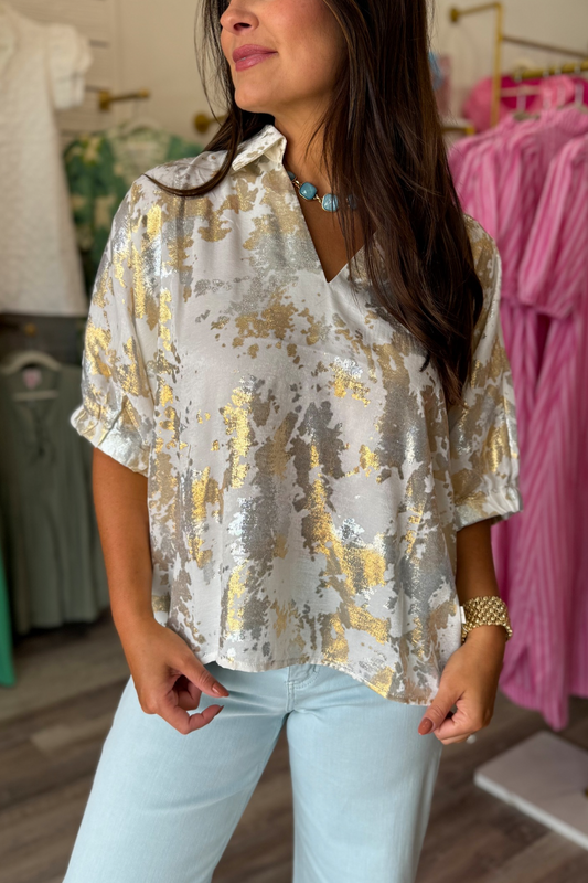Metallic Glow Dream Top