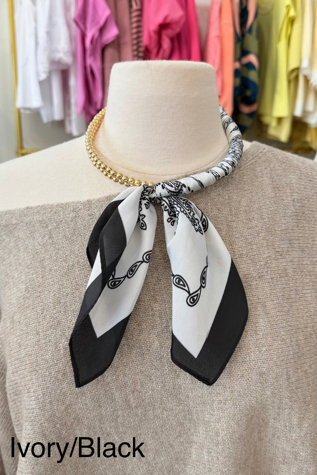 Scarf Wrapped Collar Necklace