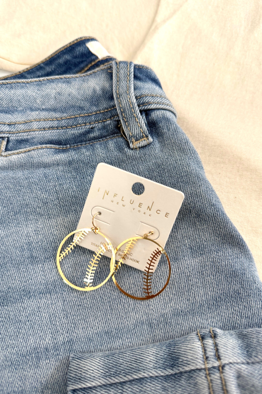 Golden Baseball Dangles
