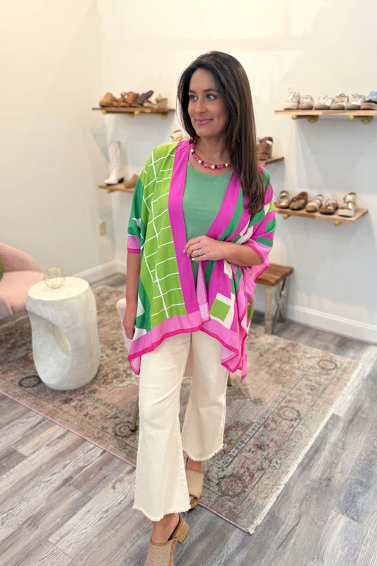 Geometric Frenzy Kimono