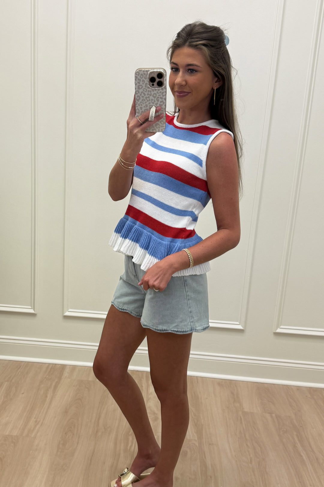 Freedom Stripe Sweater Top