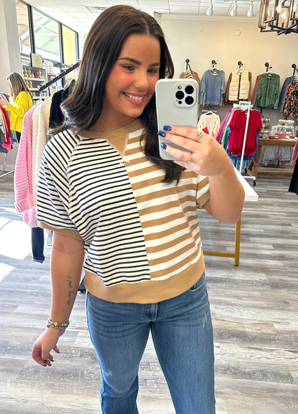 Striped Color Block Top