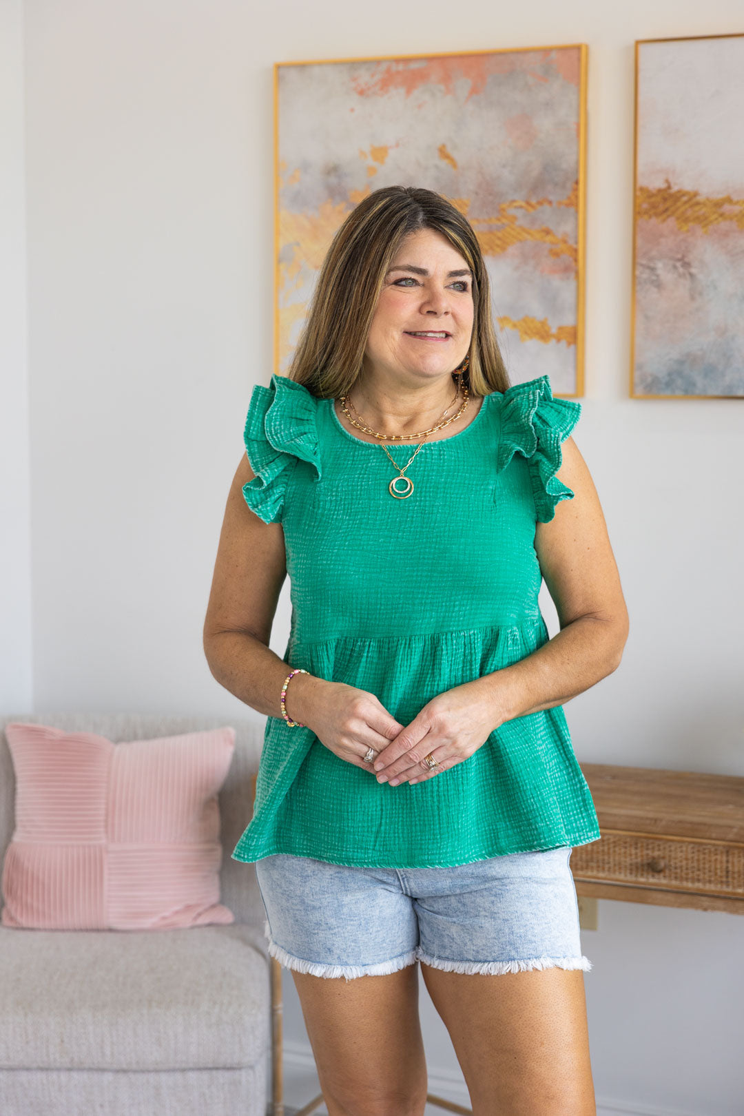 The Lizzie Gauze Top