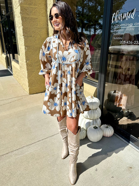 Happy Fall Floral Dress