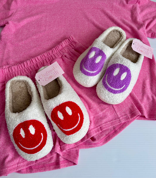 Cozy Smiley Slippers  **Final Sale**