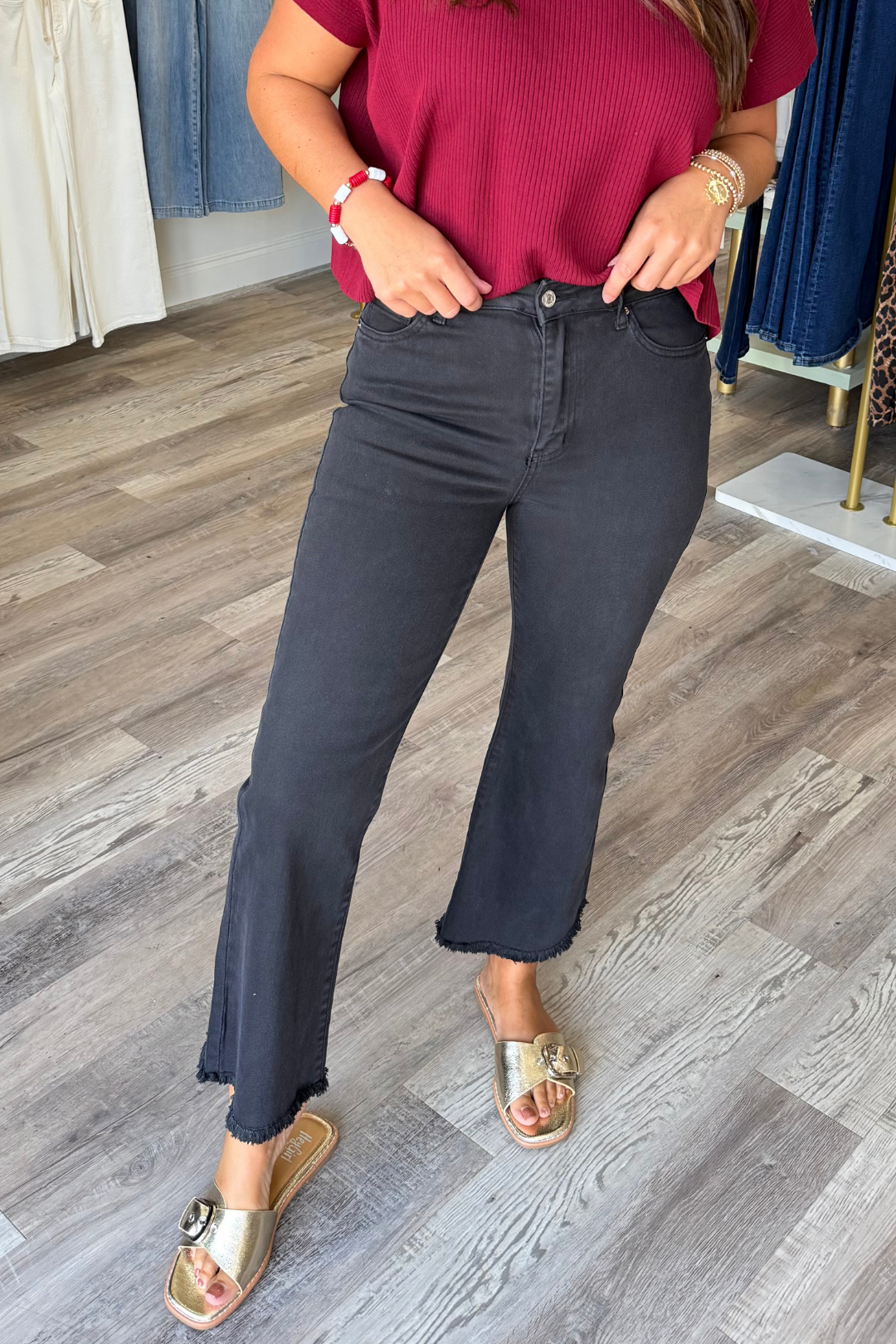 Washed Frayed Pant