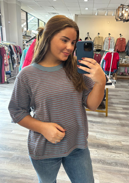 Striped Fashion Basic Top  **Doorbuster**  (Cyber Monday)