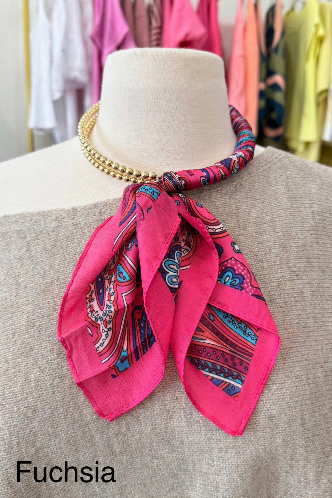 Scarf Wrapped Collar Necklace