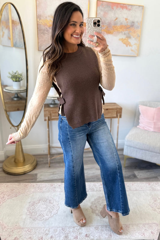 The Side Note Sweater Top  **Final Sale**