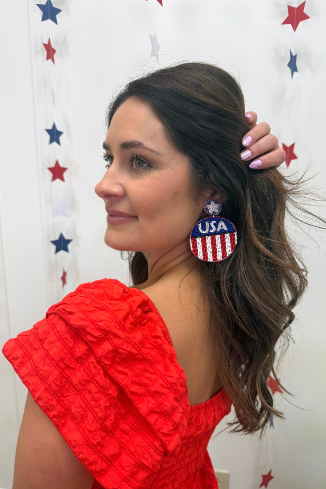 Grand USA Bead Earrings