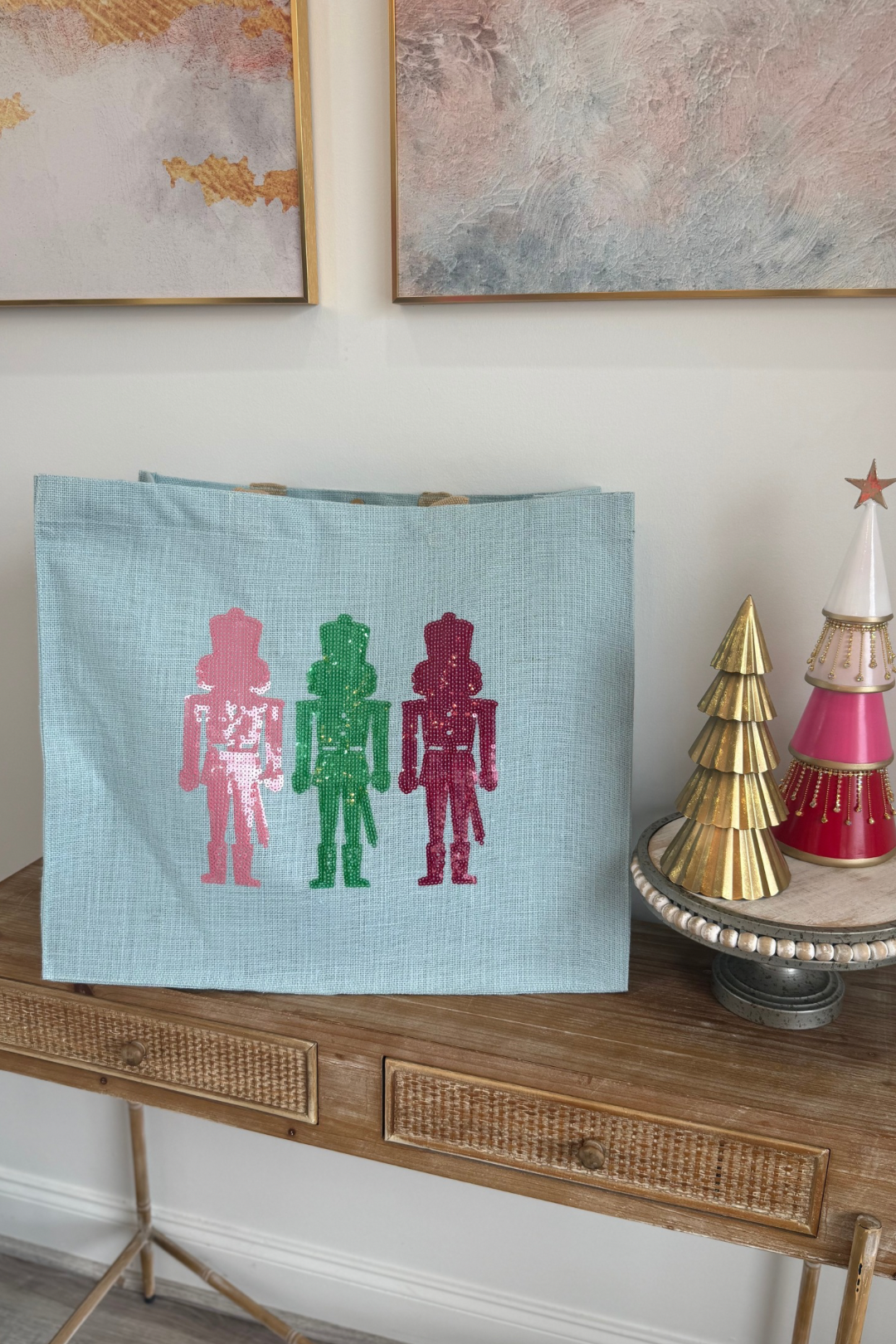 Sequin Nutcrackers Large Tote