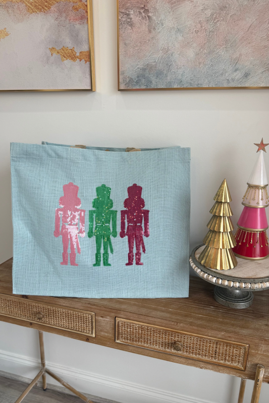 Sequin Nutcrackers Large Tote