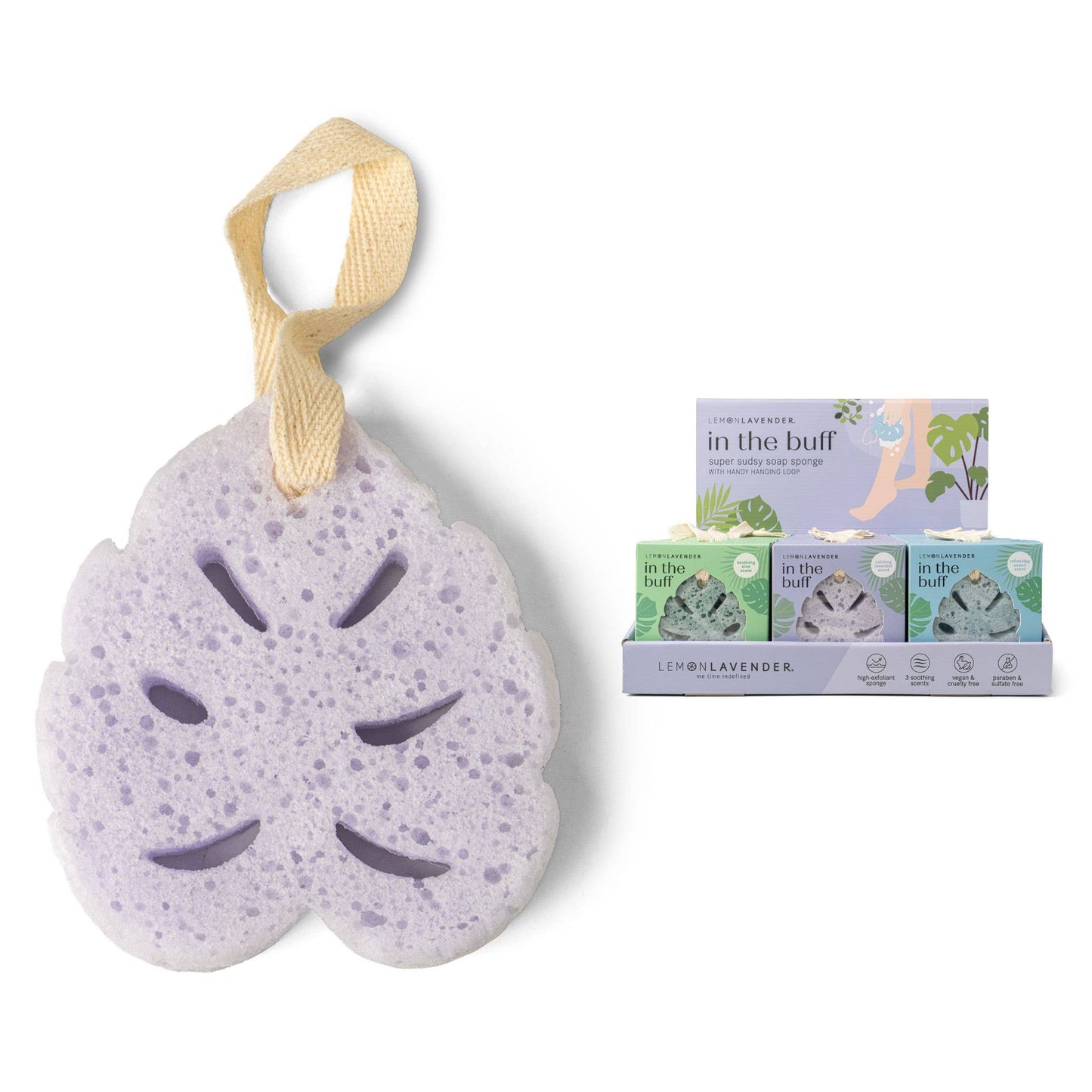 Lemon Lavender In The Buff Super Sudsy Soap Sponge
