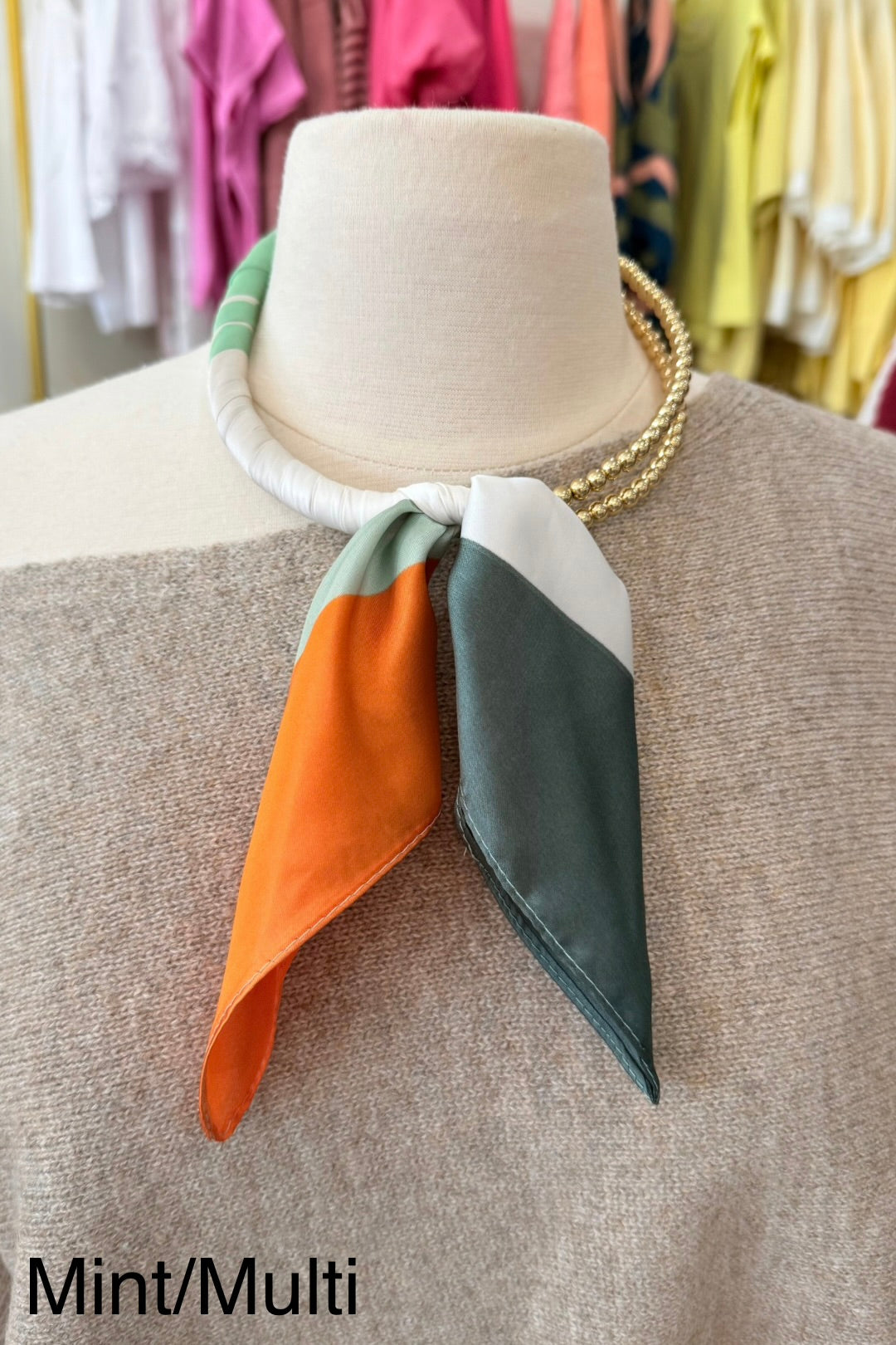 Scarf Wrapped Collar Necklace