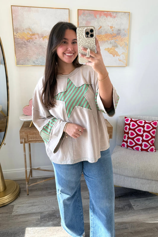 Lucky Star Patch Top