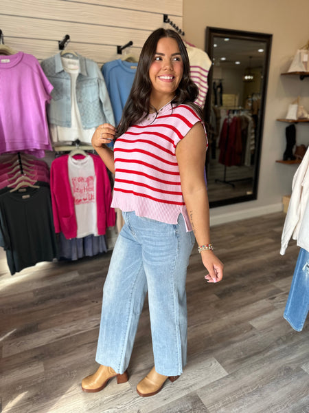 Striped Sweetheart Top