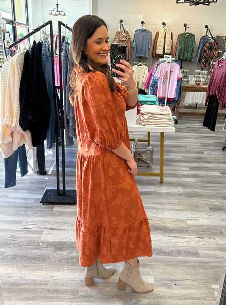 Tuscan Sunsets Midi Dress