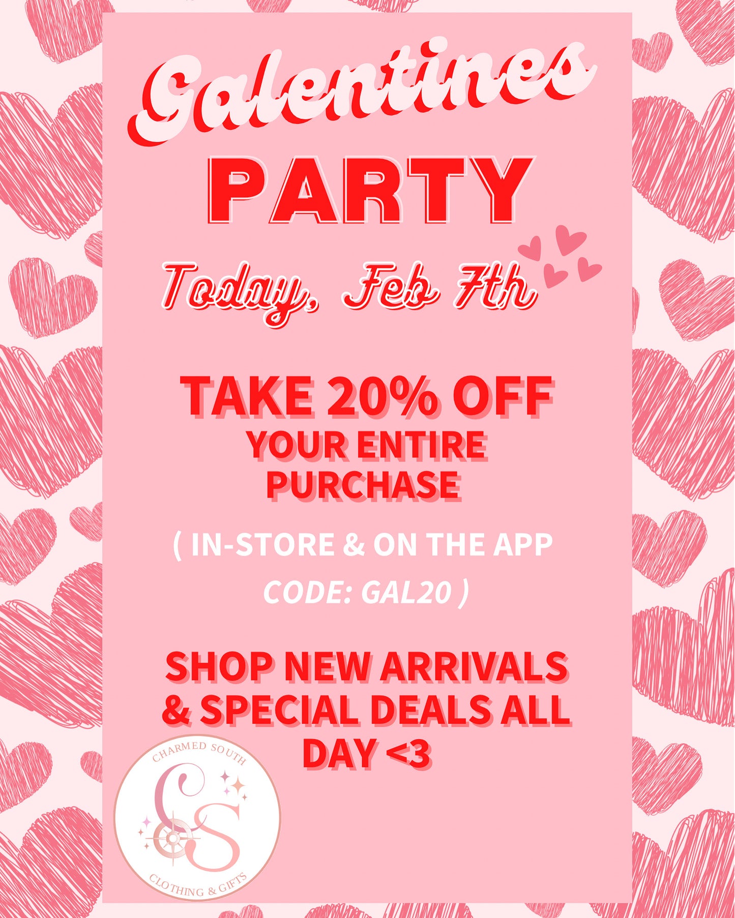 Galentines SALE- Today 20% OFF