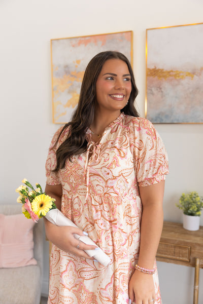 Sweet & Sassy Paisley Midi Dress