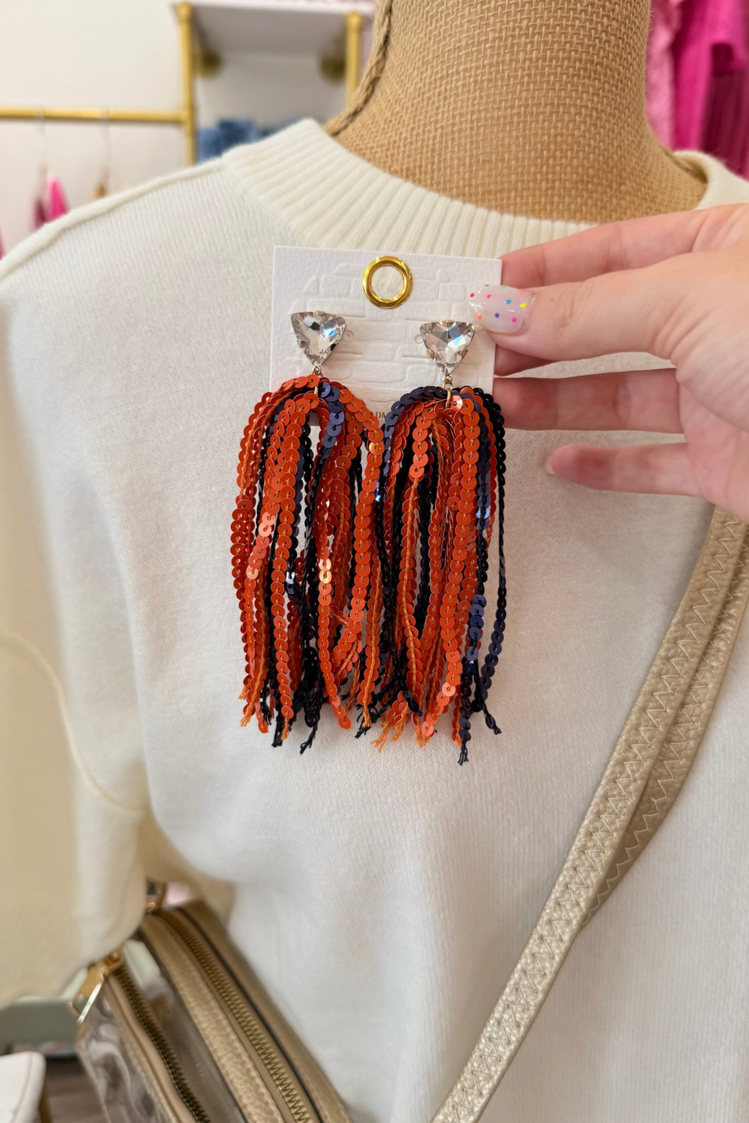 Touchdown Tassle Earrings