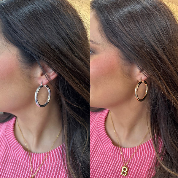 Chunky Brass Hoops