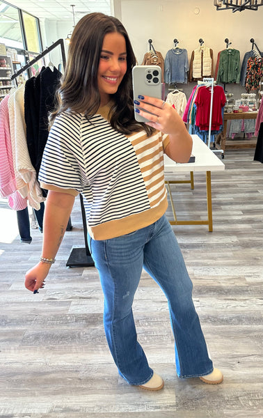 Striped Color Block Top