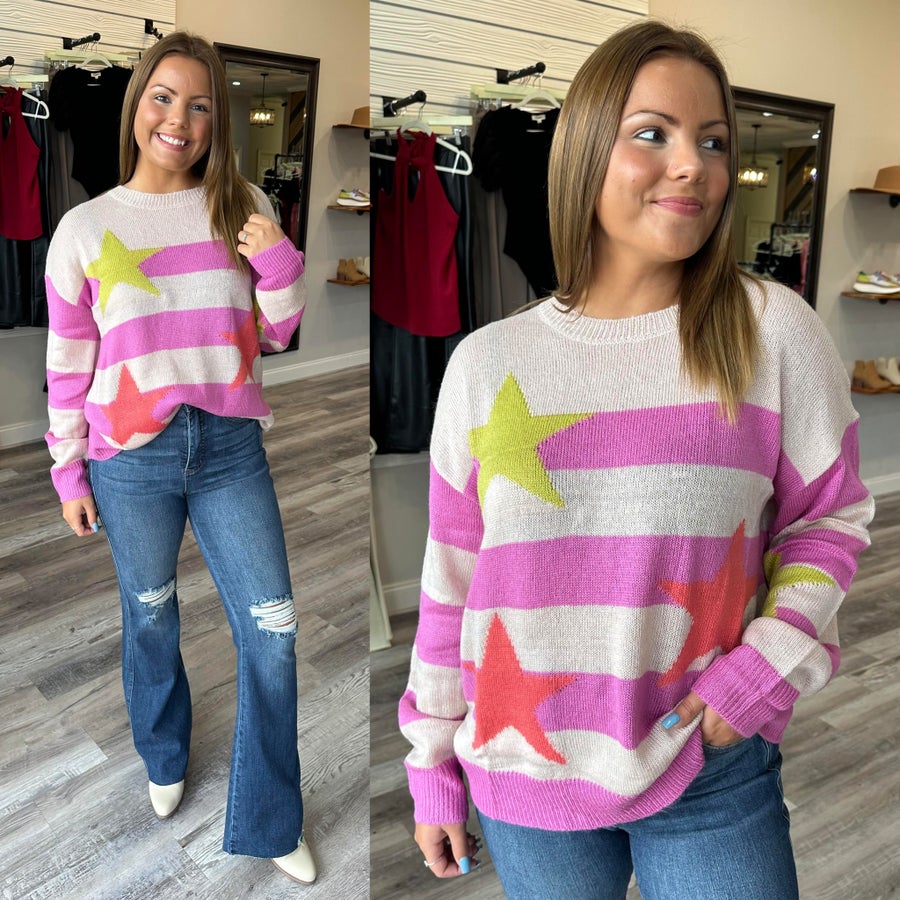 Star Bright Striped Sweater