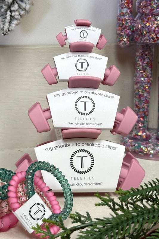 Classic Merry Pinkmas Teletie Hair Clips