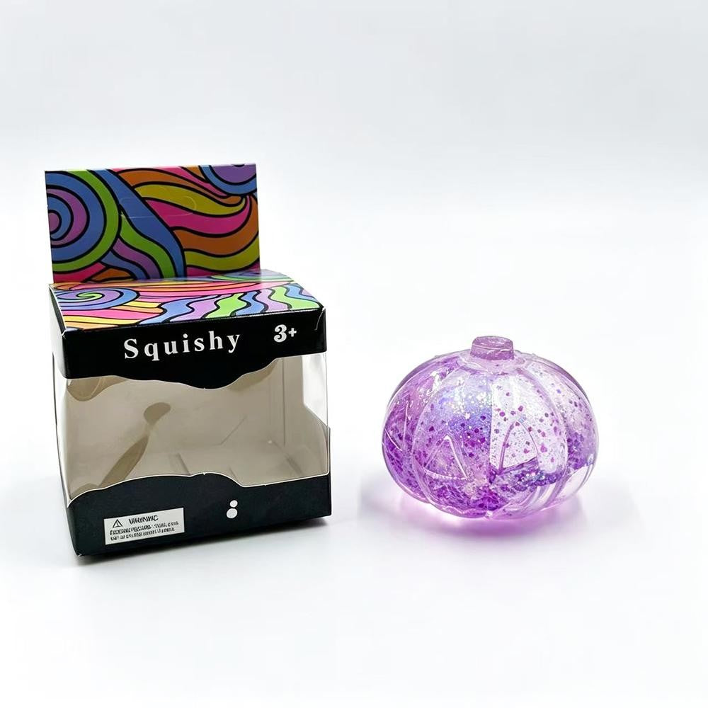 Glitter Jack-O-Lantern Squishy