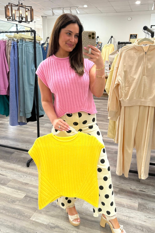 Sunshine Sweetheart Knit Top