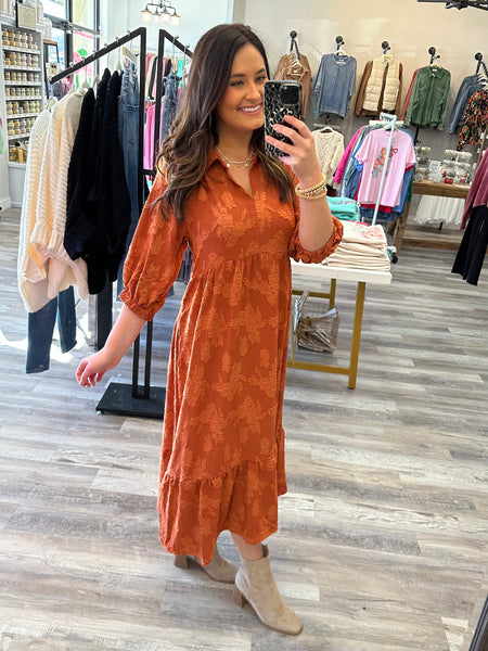 Tuscan Sunsets Midi Dress