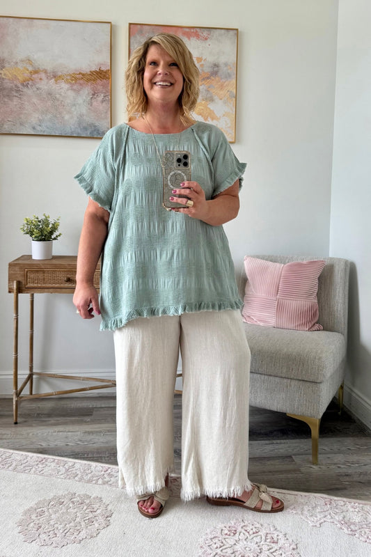Fringe & Flirty Dotted Top
