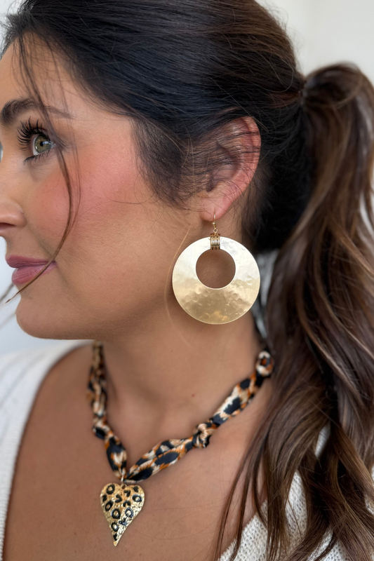 Luxe Hammered Disc Earrings