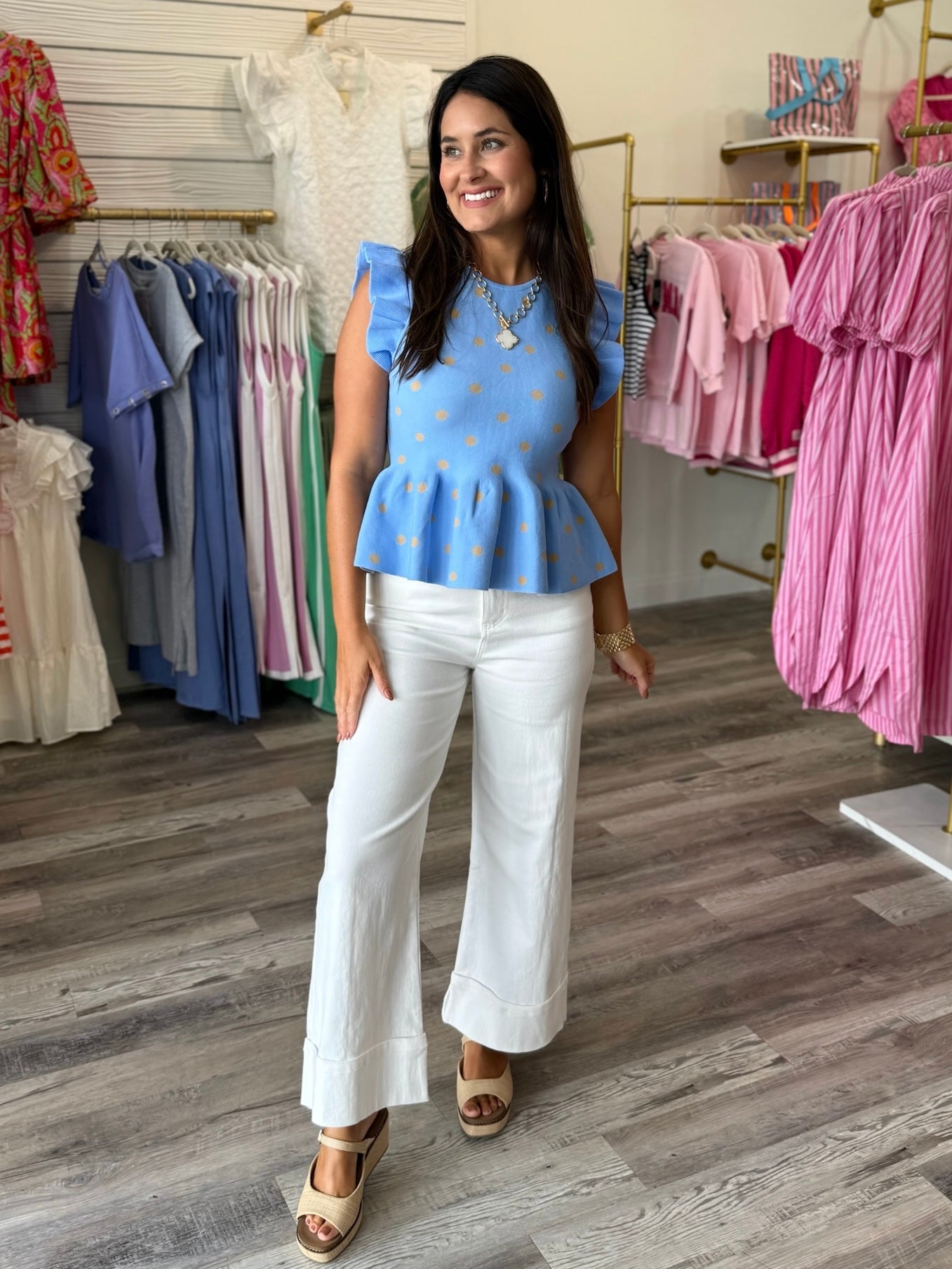 Darlin Dot Sweater Top
