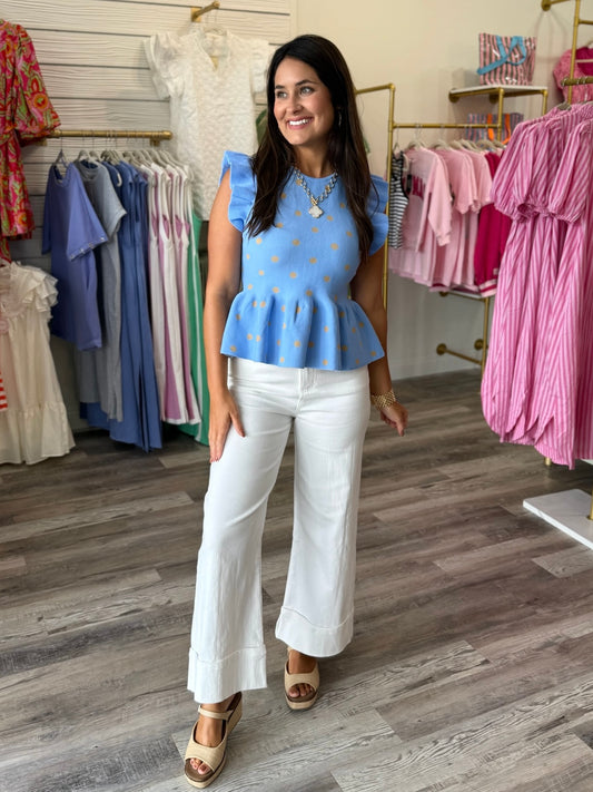 Darlin Dot Sweater Top