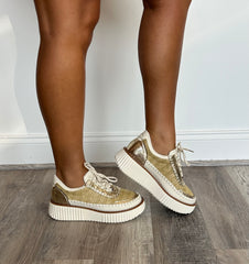 Gold Glam Platform Sneaker