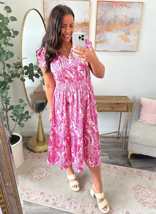 Pretty In Pink Paisley Dress