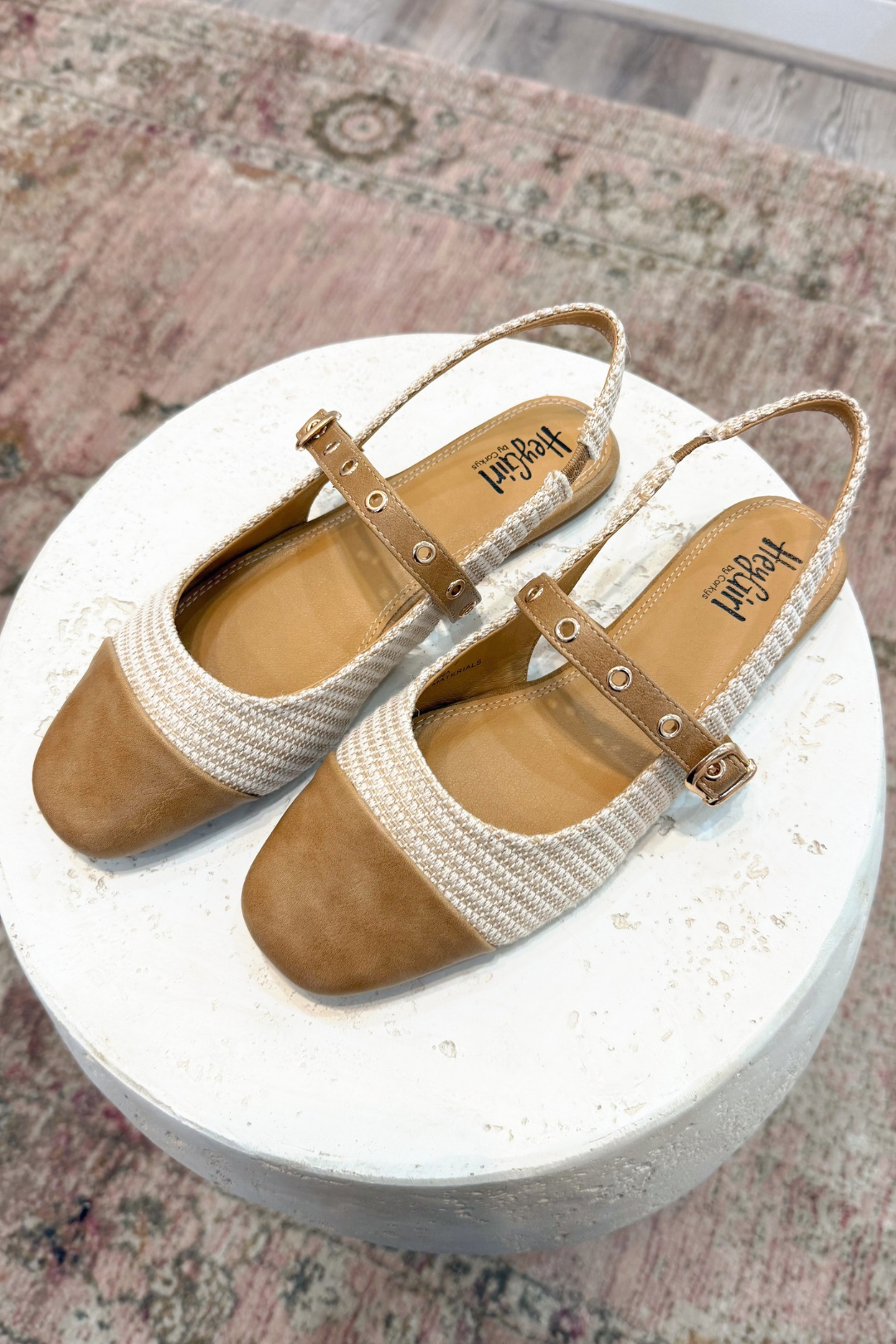 Poker Face Raffia Slingback Mule