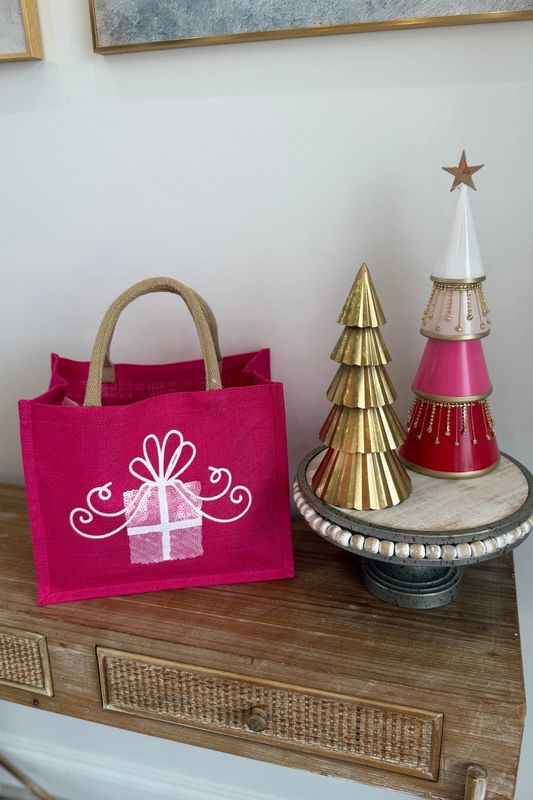 Glitzy Present Medium Tote