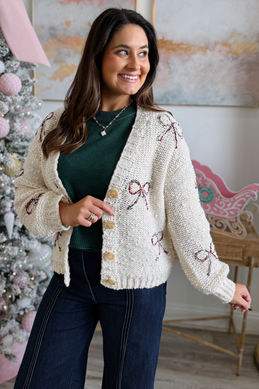 Sweet Bows & Buttons Cardigan