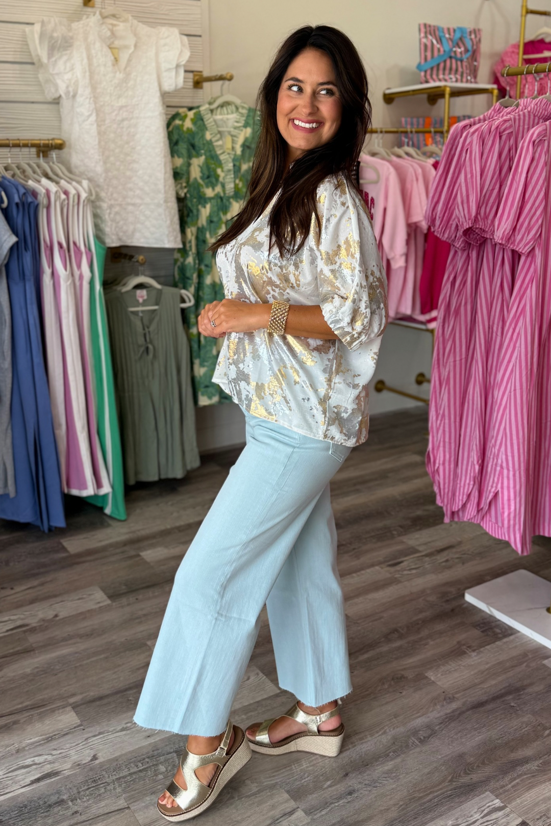 Metallic Glow Dream Top