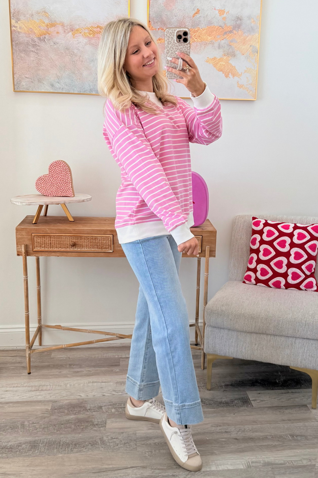 Cotton Candy Striped Pullover  **Final Sale**