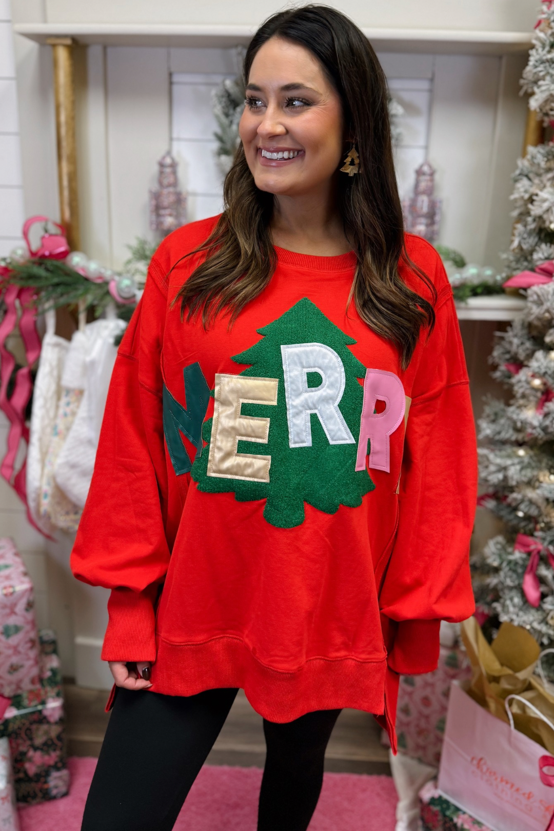 Metallic Merry Patchwork Pullover