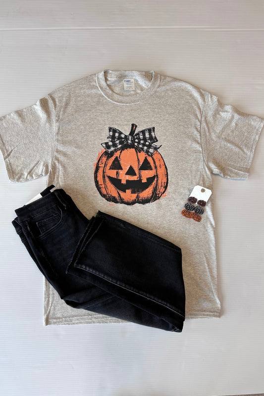 Retro Preppy Jack-O-Lantern Tee