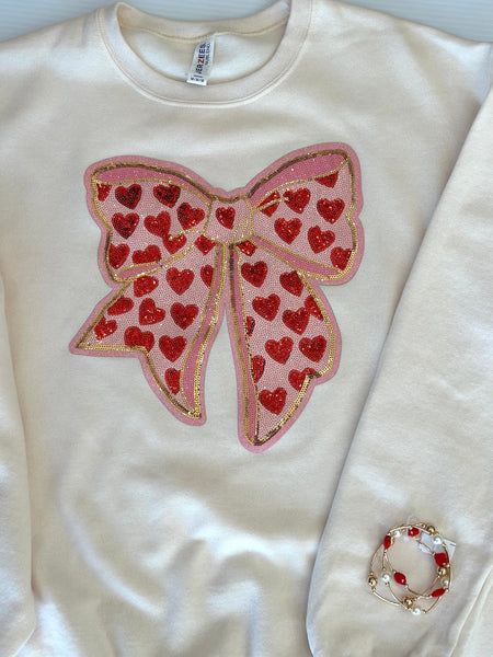 Snazzy Bow Patch Sweatshirt  **Final Sale**