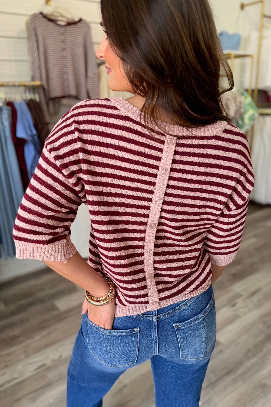Simply Striped Sweater Top